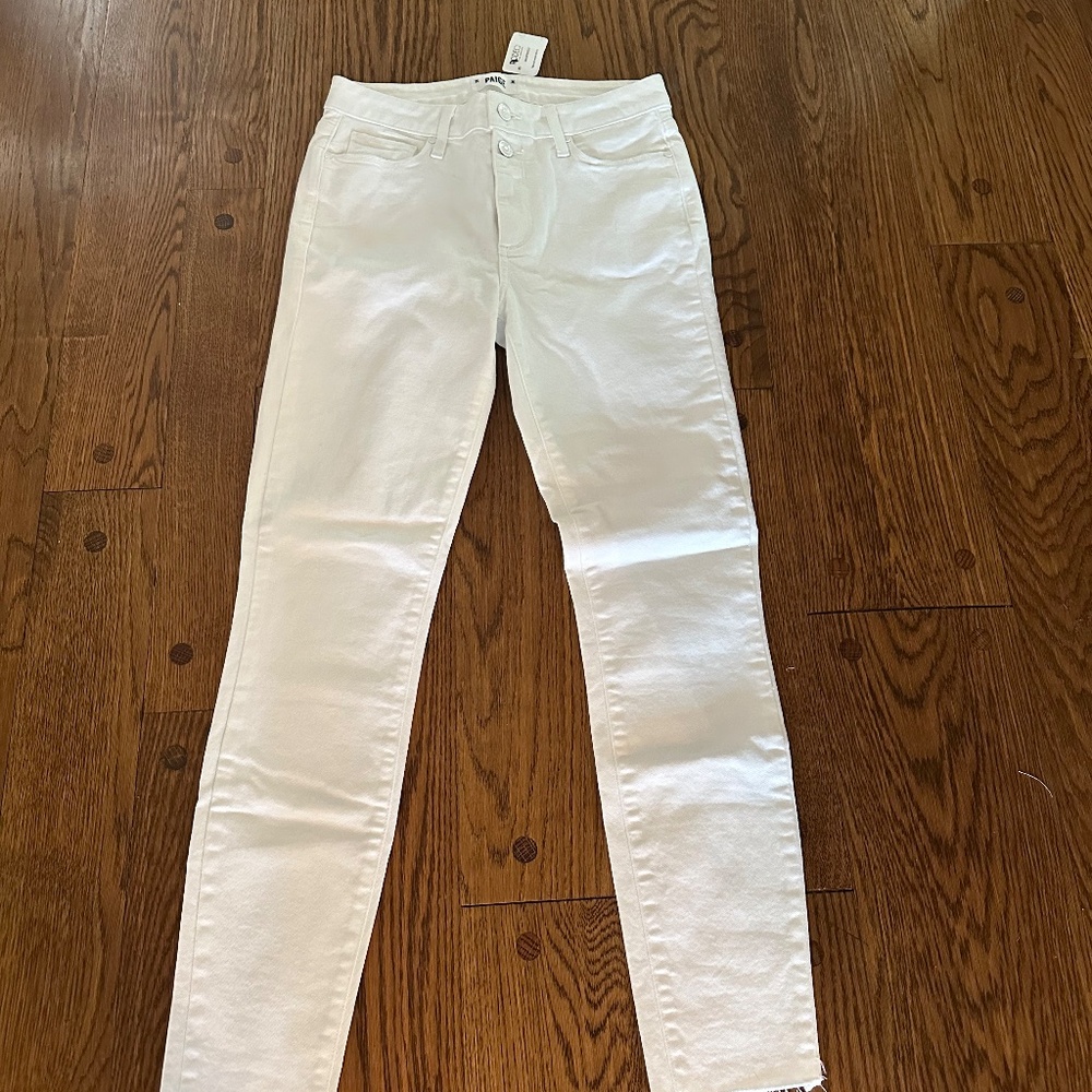 Paige Hoxton NWT Size 27 Button Raw Hem Jeans